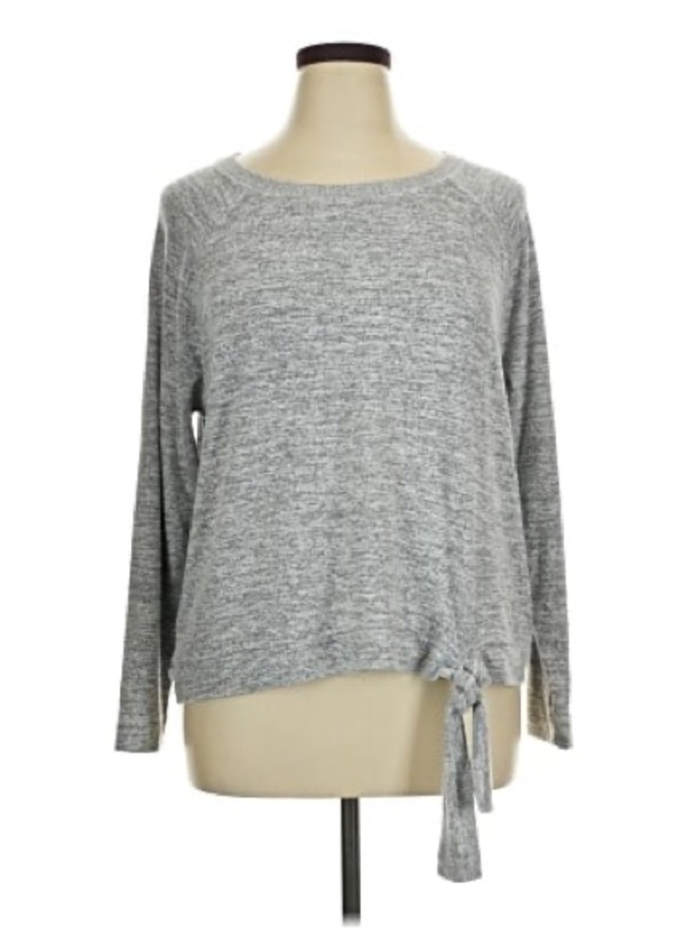 Chico’s Zenergy Gray Soft Knit Side-Tie Sweatshirt Pullover - Size 2